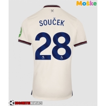 Moške Nogometnih dresov West Ham United Tomas Soucek #28 Gostujoči 2025-26 Kratki rokavi